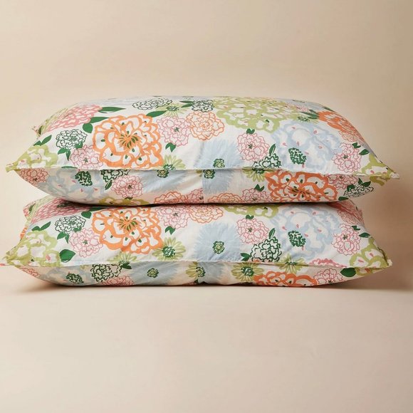 Cimino Home Nile Green Gingham Sheet Set + Petoskey Heather Pillow Sham Set - Picture 6 of 9